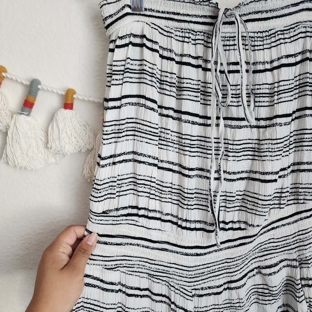 Spiritual Gangster Striped Gauzy Sleeveless Wide Leg Jumpsuit Beachy Baggy L - Picture 6 of 10